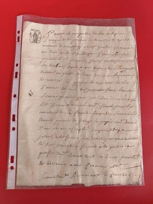 Ancienne lettre manuscrite fin XIXe siècle, écriture à l’encre, cachet visible