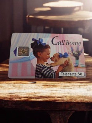 Télécarte 50 unités vintage Call home carte téléphonique puce France