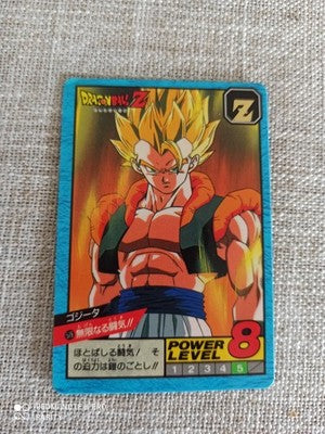 Carte Dragon Ball Z vintage Gogeta n°576 POWER 8 rare série japonaise