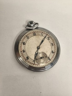 Montre gousset ancienne à restaurer cadran chiffres noirs vintage rétro