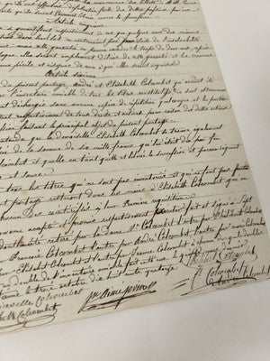 Acte manuscrit administratif XIXe, papier timbré 75 c., succession