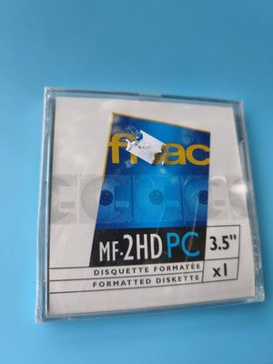 Disquette 3.5" MF2HD PC formatée FNAC x1 dans boîtier plastique