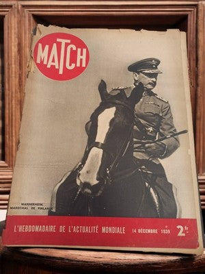 Magazine Match 1939 Mannerheim Finlande ancien hebdomadaire presse vintage