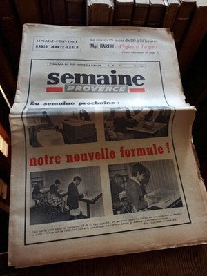 Journal ancien Semaine Provence 1969 vintage rétro presse régionale rare