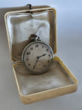 Montre de gousset ancienne UTI, cadran 24h, boîtier métal, écrin
