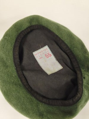 Ancien béret militaire vert Monduine Oloron 1983 vintage collection armée
