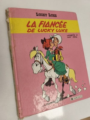 Bande dessinée Lucky Luke La Fiancée Dargaud 1985 couverture rose Morris