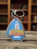 Porte-clés publicitaire Gibbs ancien vintage rétro accessoire rare
