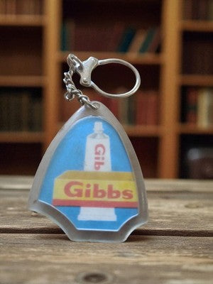 Porte-clés publicitaire Gibbs ancien vintage rétro accessoire rare