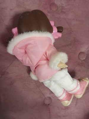 Poupée Peko Chan vintage soft vinyl vêtement hiver rose