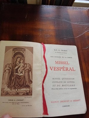 Livre de prières ancien cuir noir, missel vintage, dorure, reliure décorative