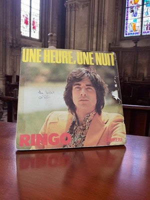 Vinyle 45 tours Ringo Une heure une nuit vintage pochette à restaurer