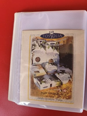 Ancienne carte publicitaire Tossolia vintage – produits végétaux bio – France