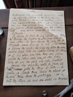 Lettre manuscrite ancienne 7 octobre 1918 – écriture cursive, souvenir intime