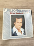Vintage 45T Julio Iglesias Aimer la vie CBS 6307 pochette originale rétro