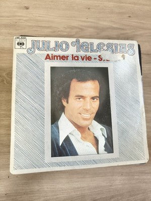 Vintage 45T Julio Iglesias Aimer la vie CBS 6307 pochette originale rétro
