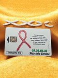 Télécarte 50 unités Sida Info Service vintage carte téléphonique collector Franc
