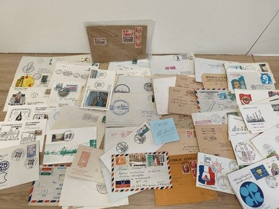 Rare lot ancien lettres philatéliques pétrole, enveloppes timbrées vintage