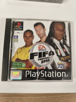 Boîte Playstation PS1 vide pour FIFA 2003, coffret original sans disque ni manue