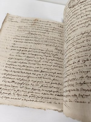 Acte notarial manuscrit 1797 Directoire XVIIIe, succession 20 p.
