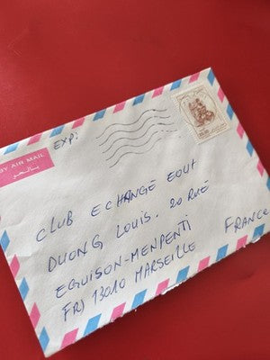 Ancienne enveloppe avion timbre oblitéré Moyen-Orient philatélie collection
