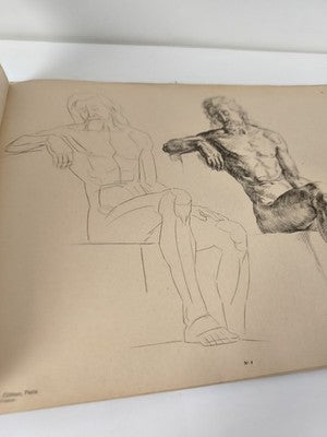 Ancien livre vintage Le dessin par l'exemple n°4 étude du nu homme enfant rare