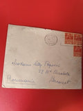 Ancienne lettre oblitérée 1937 timbres Exposition Coloniale pour collection phil