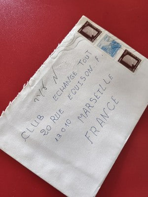 Ancienne enveloppe timbrée oblitérée France philatélie collection Marseille