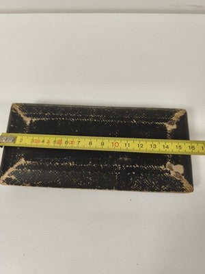 Ancien coffret de compas de dessin géométrie, métal nickelé, écrin noir