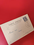 Ancienne carte postale timbrée oblitérée vintage pour collection philatélie