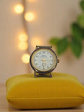 Montre femme vintage Henry Castignac cadran blanc rétro, non testée