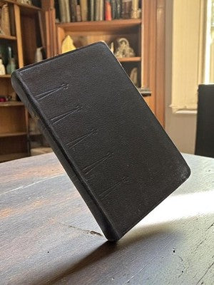 Livre de prières ancien cuir noir, missel vintage, dorure, reliure décorative