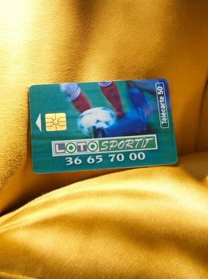 Télécarte 50 unités Loto Sportif vintage football puce – Carte téléphonique anci
