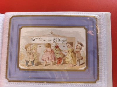 Ancienne carte publicitaire vintage Oulègre enfants illustration colorée rare