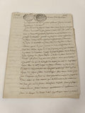 Lettre manuscrite administrative 1803, papier timbré, archive datée XIXe siècle