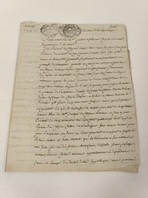 Lettre manuscrite administrative 1803, papier timbré, archive datée XIXe siècle