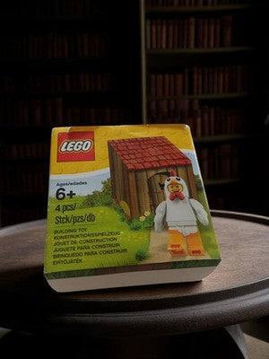 Figurine LEGO costume poulet neuve édition limitée vintage set 4 pcs