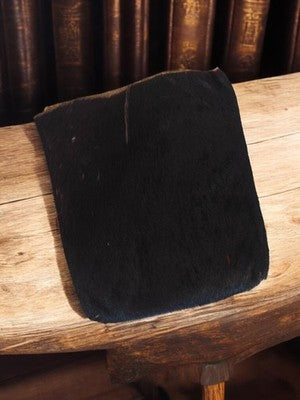 Sacoche ancienne en fourrure véritable noire, vintage rétro, accessoire ancien