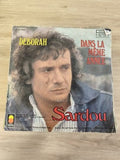 Vintage 45 tours ancien disque vinyle Michel Sardou collection état à restaurer