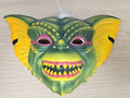 Masque Gremlins vintage ancien, visage vert jaune, film rétro années 80