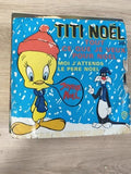 Vinyle 45T vintage Titi Noël Warner Bros, pochette illustrée, collector Looney T