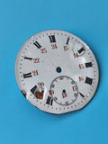 Cadran ancien montre gousset pour pièces, émail chiffres romains, vintage
