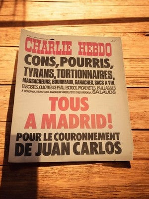 Magazine Charlie Hebdo vintage 1970 n°203 Juan Carlos satire presse ancienne