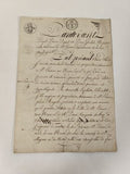 Acte manuscrit administratif 1821, timbres fiscaux, Saint-Étienne, XIXe