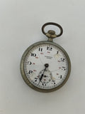 Montre de gousset ancienne Ch. Wattiez Reims, cadran émaillé à réviser