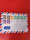 Ancienne lettre vintage St-Pierre-et-Miquelon timbres oblitérés 1997 airmail
