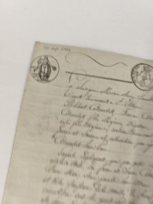 Lettre manuscrite administrative 1816, papier timbré 75 c, cachets XIXe