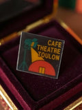 Pin's vintage Café Théâtre Toulon ancien badge publicitaire rétro carré
