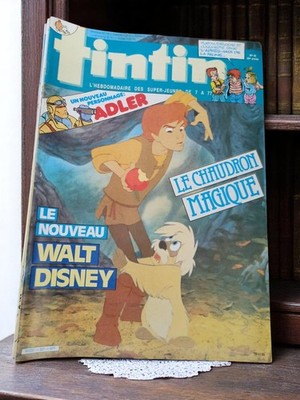 Magazine Tintin n°46 1985 Disney Chaudron Magique Vintage Rare BD jeunesse