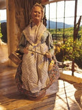 Santon ancien Jouglas Provence 25cm argile signé, costume d’époque, vintage